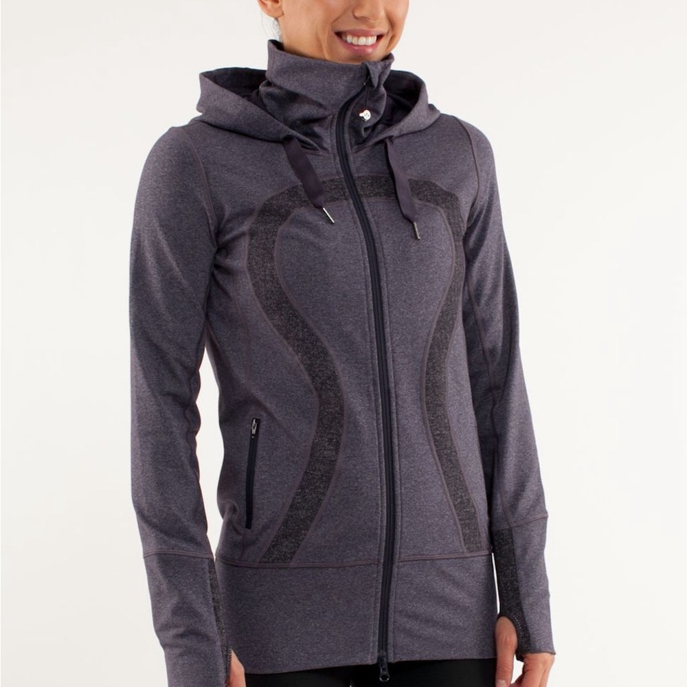 Lululemon Stride Womens Gray two tone Jacket Athletic Running size 4